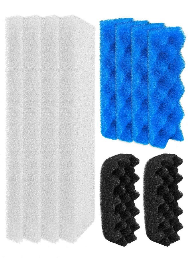IFERLA 10 Pack Bio Foam Compatible with Fluval 206 & 207 Canister Filter, Filter Sponge Replacement Aquarium Filter Media for Biological Filtration, Including Blue White Black Filter Media Replacement Kit - Image 1
